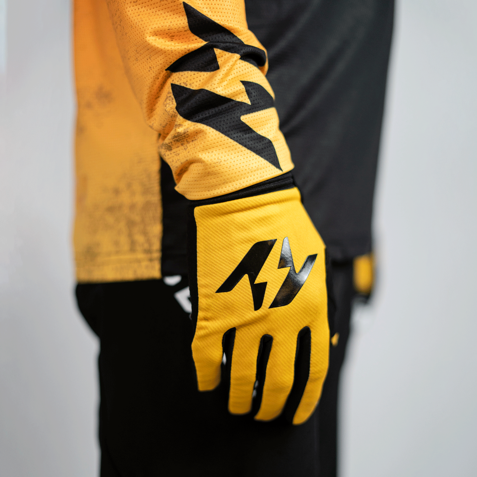 Better Grip Gloves - Yellow - Durable MTB gloves with enhanced grip for downhill and trail riding by Andes Valley.