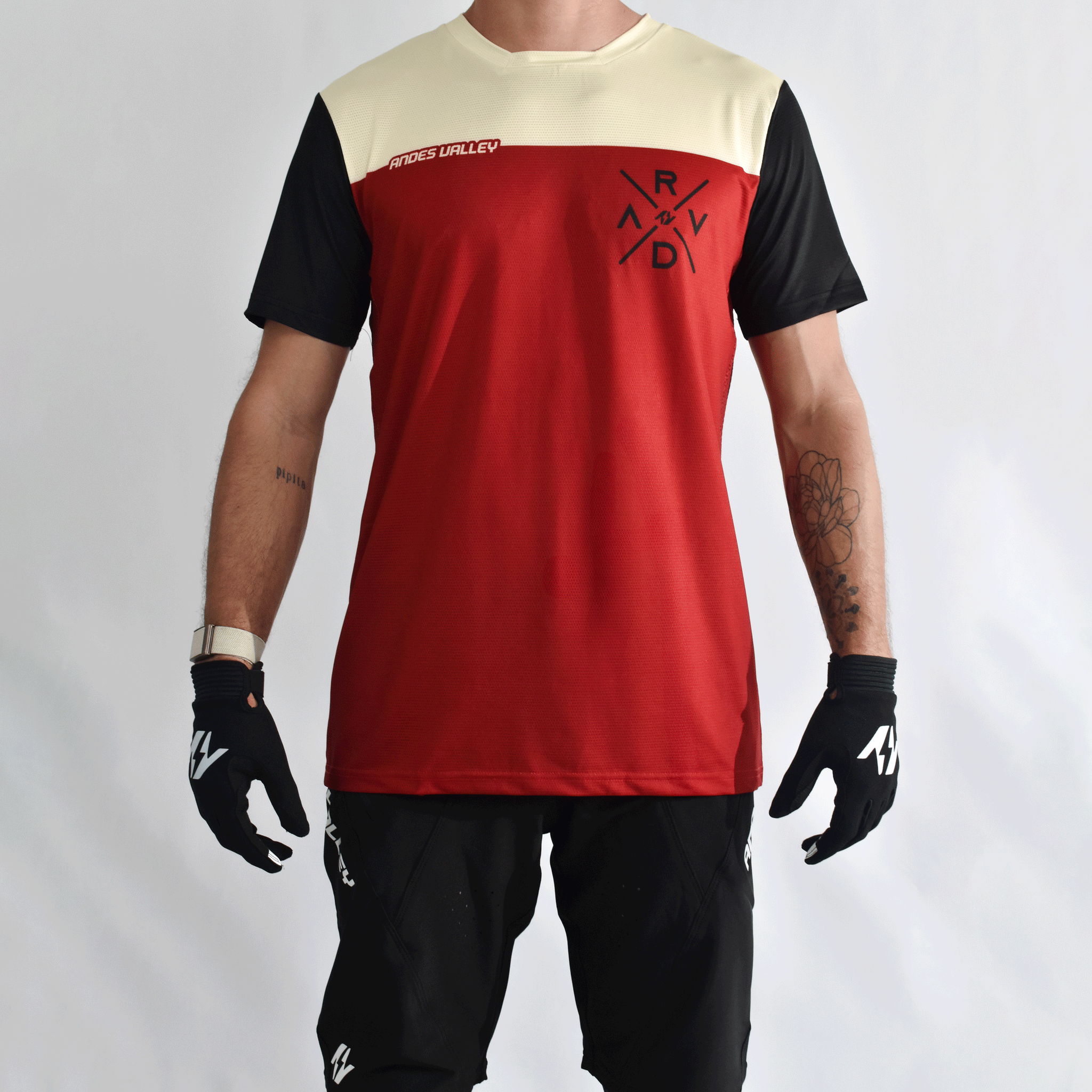 Mirage Jersey - Red - Dunes Collection - Lightweight and breathable MTB jersey designed for enduro and trail riders by Andes Valley