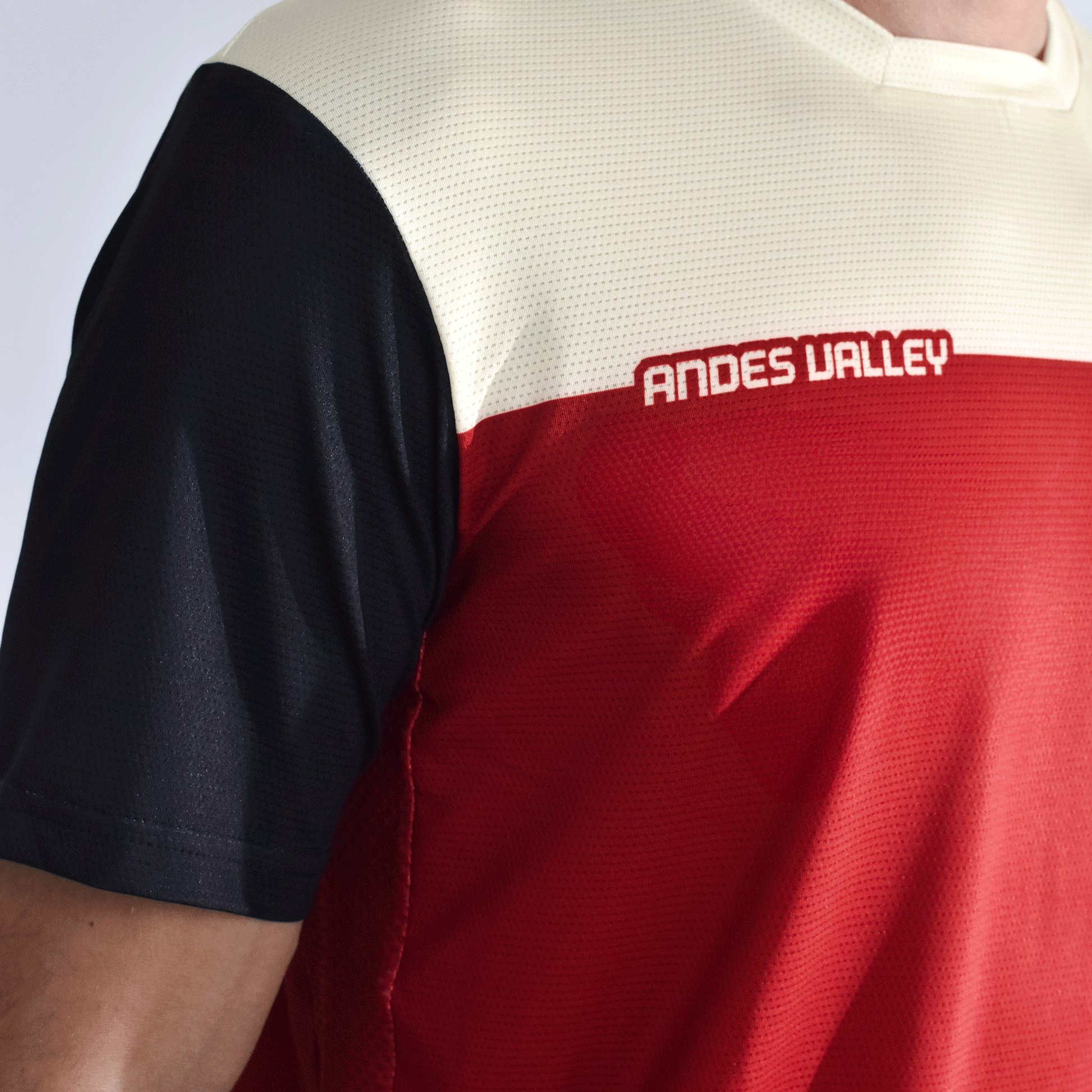 Mirage Jersey - Red - Dunes Collection - Lightweight and breathable MTB jersey designed for enduro and trail riders by Andes Valley